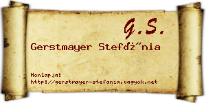 Gerstmayer Stefánia névjegykártya
